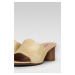 Pantofle Lasocki S681 Přírodní kůže (useň) - Lícová