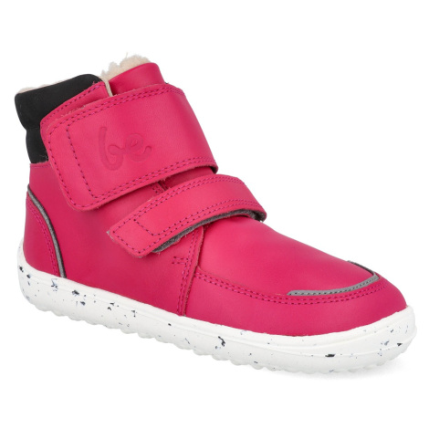 Barefoot dětské zimní boty Be Lenka - Panda 2.0 tmavě růžové