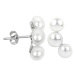 JwL Luxury Pearls Stříbrné náušnice se třemi pravými perlami JL0283