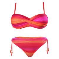 Izzy - dvoudílné plavky bandeau S913 oranžová zářivá