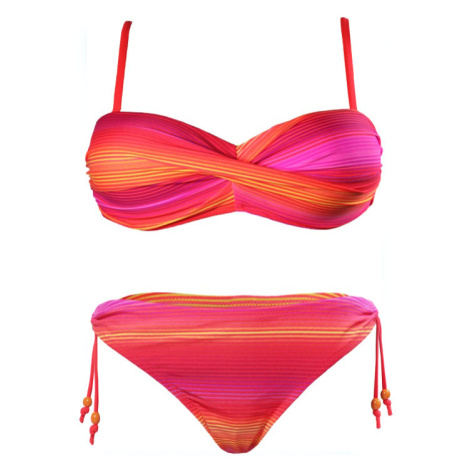 Izzy - dvoudílné plavky bandeau S913 oranžová zářivá Modera