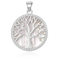 Beneto Stříbrný přívěsek s perletí Strom života TAGH175