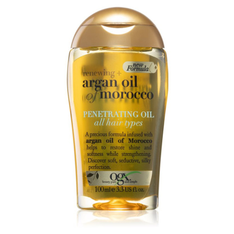 OGX Argan Oil Of Morocco vyživující olej pro lesk a hebkost vlasů 100 ml