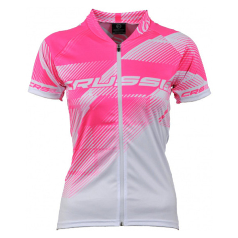Dámský cyklistický dres Crussis CSW-048 bílo-růžová