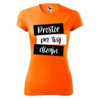 MMO Dámské sportovní tričko s vlastním potiskem Barva: Neonová oranžová