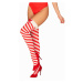 Vánoční punčochy Kissmas stockings - Obsessive Červená