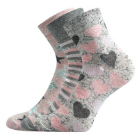Dámské ponožky Boma - Ivana 49, šedá / růžová Barva: Mix barev