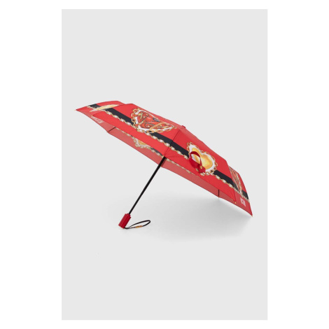Deštník Moschino červená barva, 8951 OPENCLOSEA