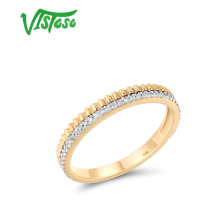 Minimalistický prsten zlatý s texturou a diamanty Listese