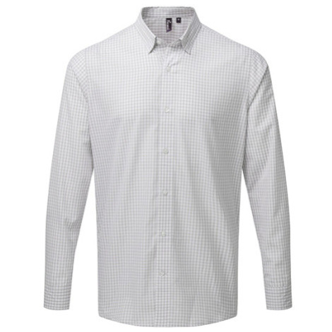 Premier Workwear Pánská košile s dlouhým rukávem PR252 Silver -ca. Pantone 429C