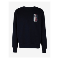 Tmavě modrá pánská mikina Tommy Hilfiger Emblem Crewneck