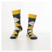 Žluté pánské ponožky s nápisem
