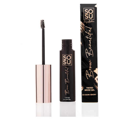 SOSU Cosmetics Brow Beautiful Gel na obočí 04 Dark Ebony 5 ml