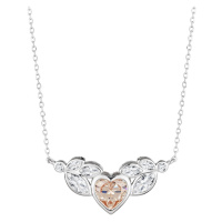 Preciosa Romantický stříbrný náhrdelník s kubickou zirkonií Preciosa All I Love 5273 61
