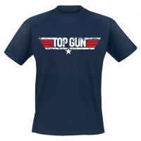 Top Gun Distressed Logo Tričko námořnická modrá