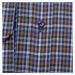 Pánská košile klasická s modro-hnědým károvaným vzorem 12345