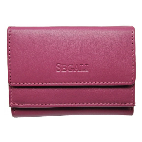 SEGALI Dámská malá kožená peněženka SG-21756 fialová