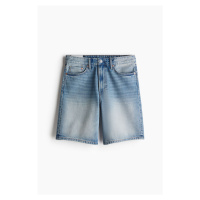 H & M - Relaxed Denim shorts - modrá