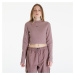 Top Nike Sportswear Phoenix Plush Women's Long-Sleeve Crop Top Smokey Mauve/ Black