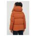 Péřová bunda Hetrego dámská, oranžová barva, zimní