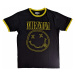 Nirvana tričko, Outline Happy Face ECO Black, pánské