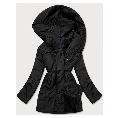 Černá dámská bunda s kapucí (HO-22) Ann Gissy