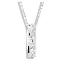 Modesi Třpytivý náhrdelník se zirkony M46022 (řetízek, přívěsek)