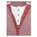 Mikina Urban Classics Fine Stripe Button Jersey Hoody - ruby/wht