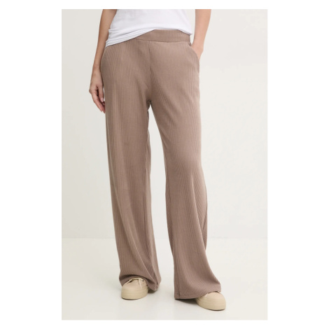 Kalhoty Abercrombie & Fitch béžová barva, KI147-4089