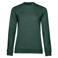 B&C Dámská mikina přes hlavu WW02W Heather Dark Green