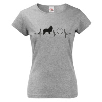 Dámské tričko Border kolie tep - dárek pro milovníky psů