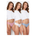 Trendyol Pink-Multicolored 3-Pack 100% Cotton Ribbed Classic Knitted Panties