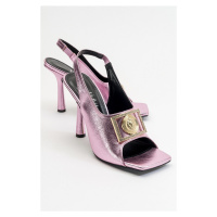 LuviShoes Olney Pink Women's Heels Shoes