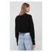 Svetr z vlněné směsi Calvin Klein Jeans dámský, černá barva