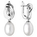Gaura Pearls Stříbrné náušnice s bílou 9-9.5 mm perlou Desireé, stříbro 925/1000 SK20207EL/W Bíl