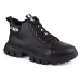 Sergio Leone W SK423 černé zateplené boty na platformě