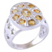 AutorskeSperky.com - Stříbrný prsten s citríny - S599