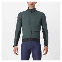 CASTELLI Cyklistická zateplená bunda - ALPHA DOPPIO RoS - zelená