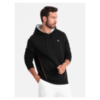 Ombre Men's hoodie with zippered pocket - black