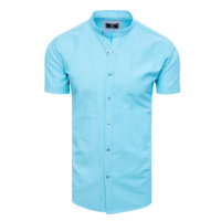 Pánská košile s krátkým rukávem Dstreet KX1000 Sky Blue