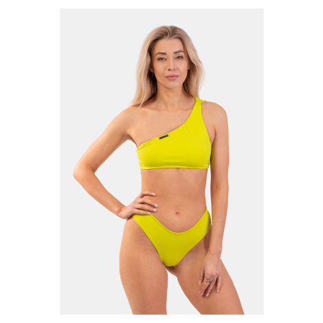 Nebbia One Shoulder Bandeau Bikini Top 448 Green