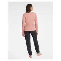 Glam pyžamo 40936-39X Růžová a šedá - Henderson Ladies