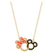 Disney Pozlacený dívčí náhrdelník Mickey and Minnie Mouse NH00662YL-16