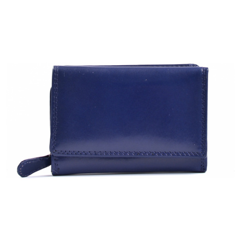 Dámská kožená peněženka na výšku se zipem na mince modrá, 9 x 0 x 12 (SB00-V908-41KUZ)