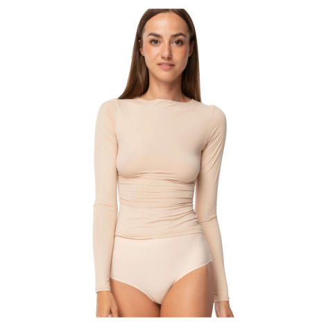 JULIMEX Dámská košilka Simple longsleeve beige