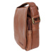 Sendi Design Pánská kožená taška přes rameno PAULO koňak