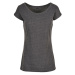 Build Your Brand Dámské tričko se širokým výstřihem BB013 Charcoal (Heather)