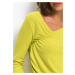 Bonprix BODYFLIRT tričko s řasením Barva: Zelená, Mezinárodní
