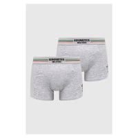 Boxerky Aeronautica Militare (2-pack) pánské, šedá barva, AM1UBX001