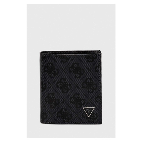Kožená peněženka Guess VEZZOLA černá barva, SMVELE LEA22